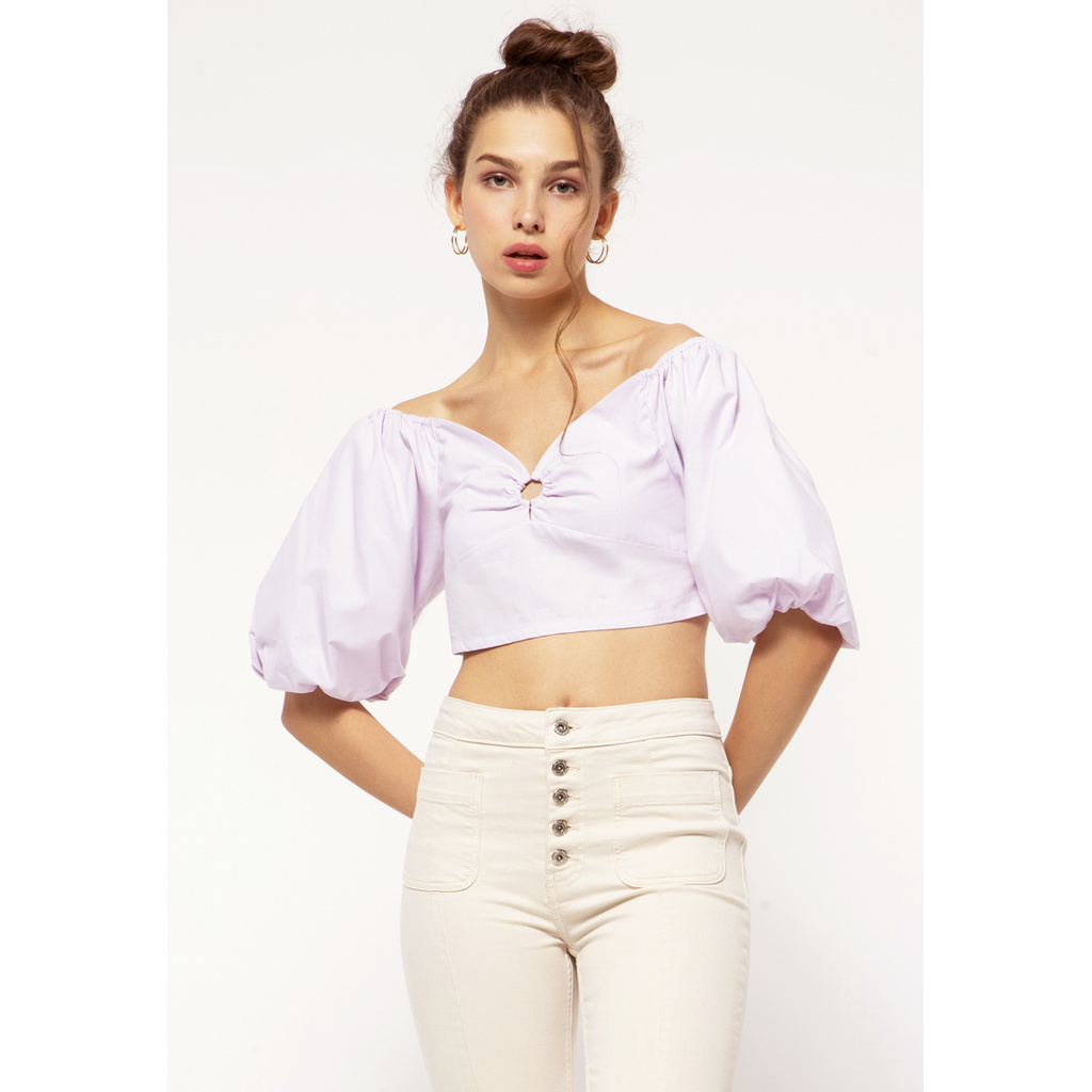 COLORBOX Balloon Sleeves Top