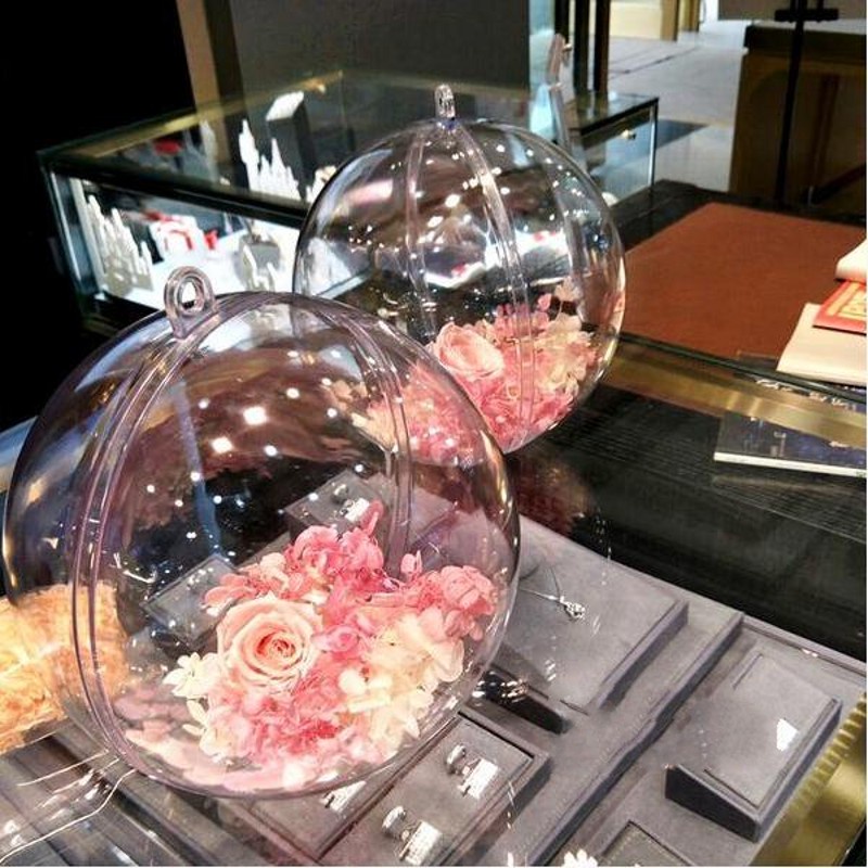 [ Hollow Plastic High Transparent Christmas Ball Decoration for Shopping Mall Festival Party Wedding Present ]