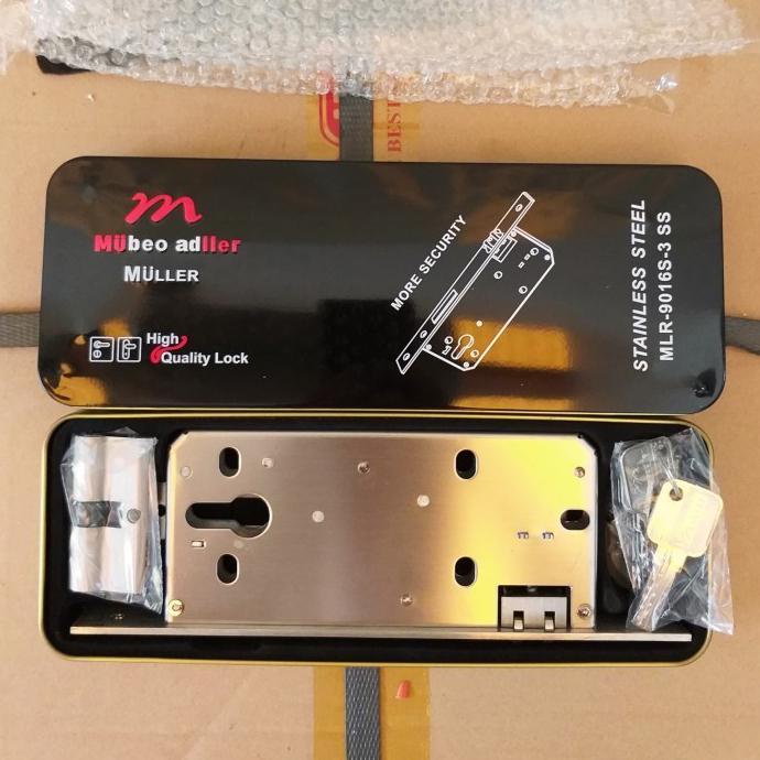 GAGANG PINTU BODY KUNCI PELOR MULLER SS 9016 / BODI KUNCI PINTU MULLER KALENG