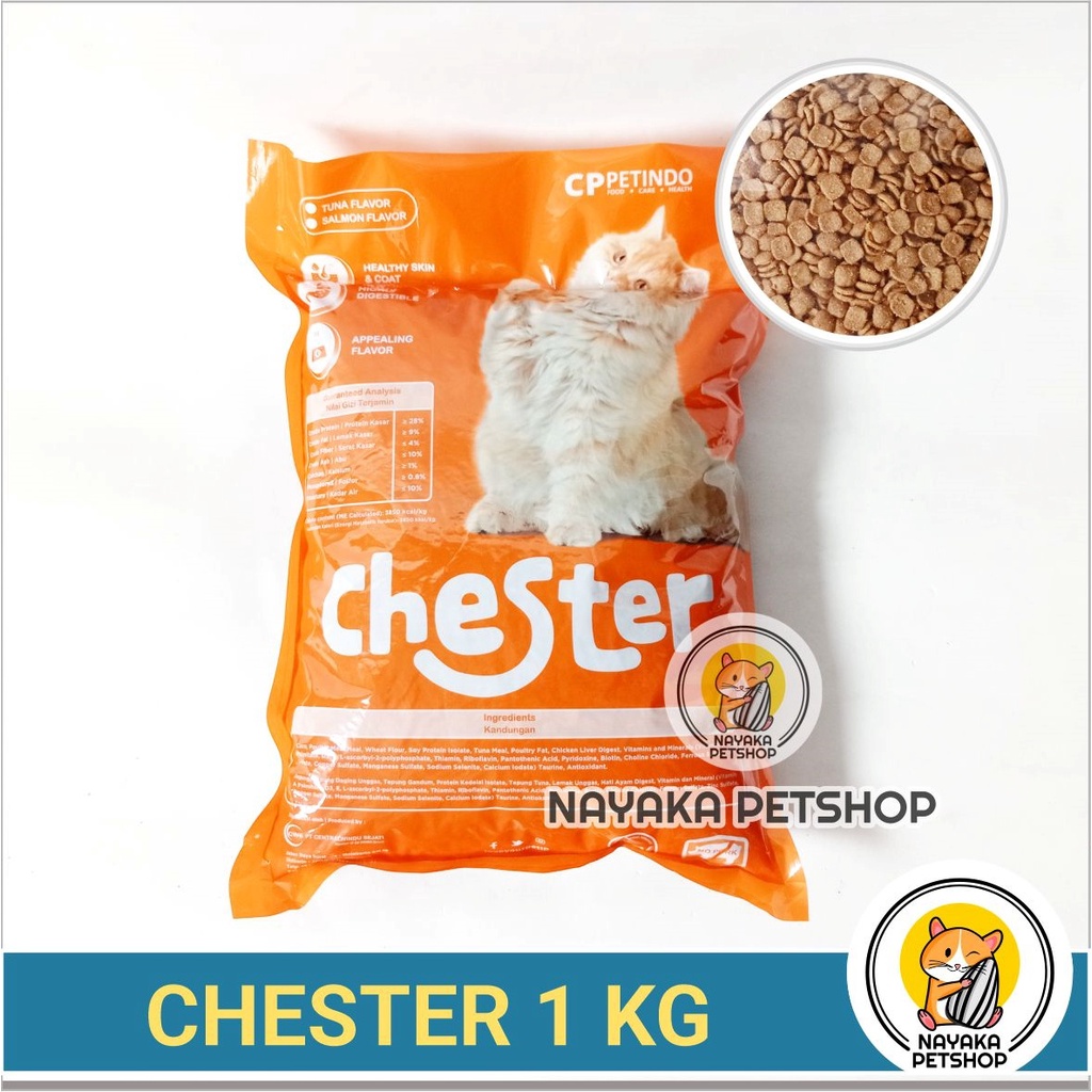 Chester 1 Kg Pakan Kucing Kering Dry Food Makanan Cat Food Adult