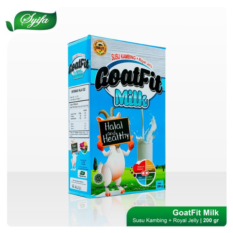 Susu Kambing Etawa Bubuk Goatfit Milk Putih 200 GR