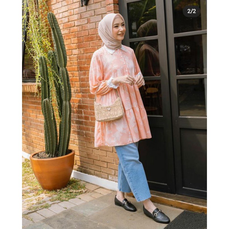 haidee orlin audre tunic peachy