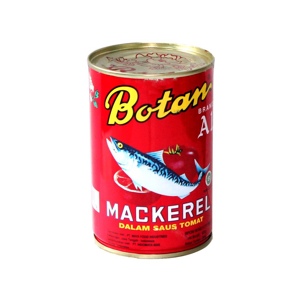 

Botan Makarel Mackarel 425gr kaleng