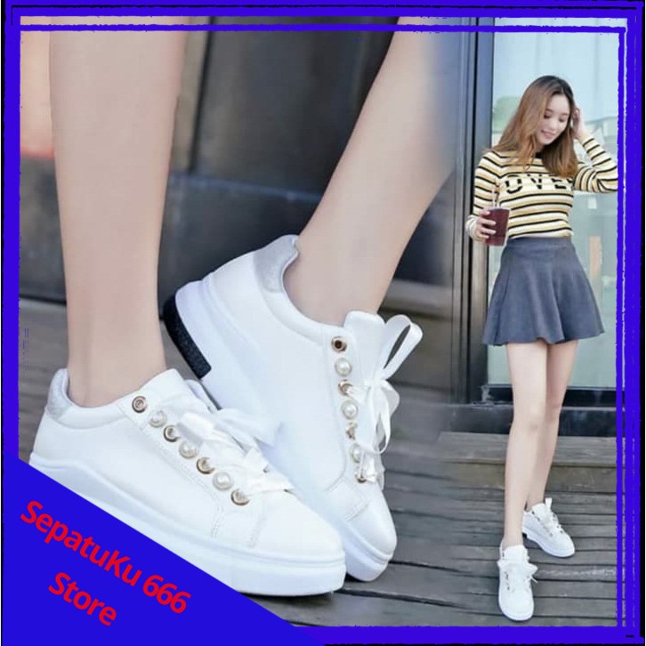 Sepatu Sneakers Wanita YS205 Sepatu Sneakers Tali Lokal