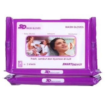 SD wash gloves 2 sheets WASH GLOVES ISI 2 SACHET
