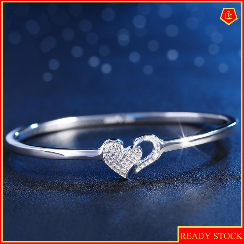 [Ready Stock]Fashion Creative Heart-Shaped Diamond Bracelet