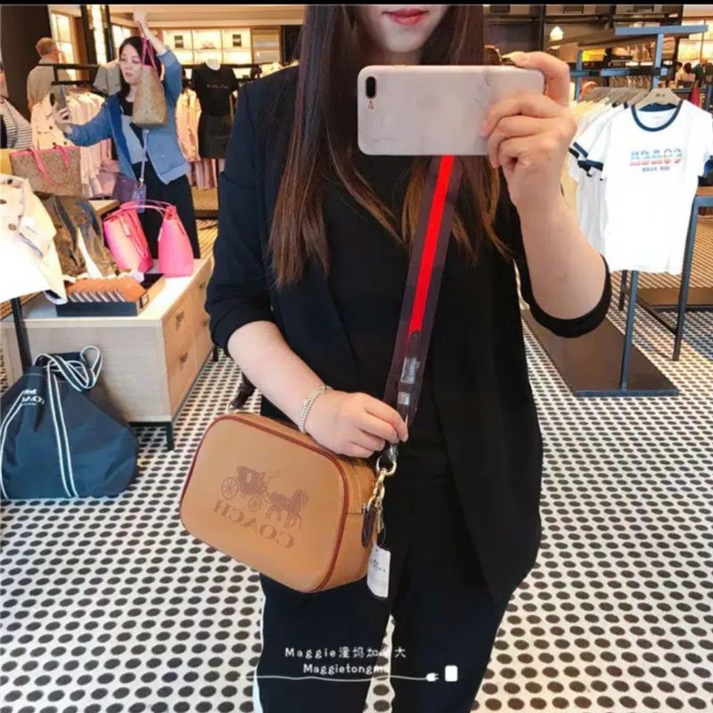 Coach F72704 Tas Selempang/Bahu Bahan Kulit Pu Warna Polos ori