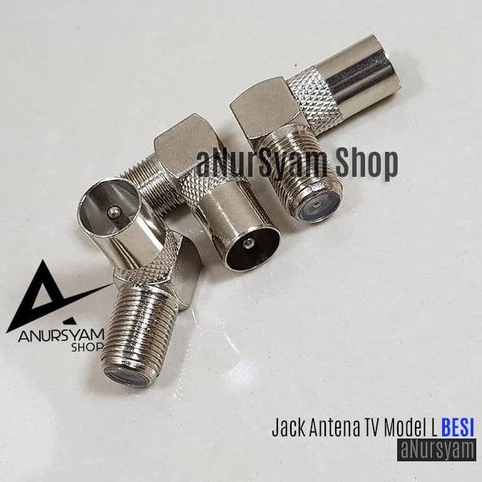 Jack Antena TV Besi Model L / Konektor / Jack TV Besi L anursy44 Kualitas Baik