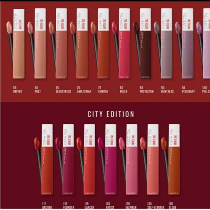 Ready Maybelline Superstay Matte ink 60 Poet 65, 10 Dreamer Maybelline