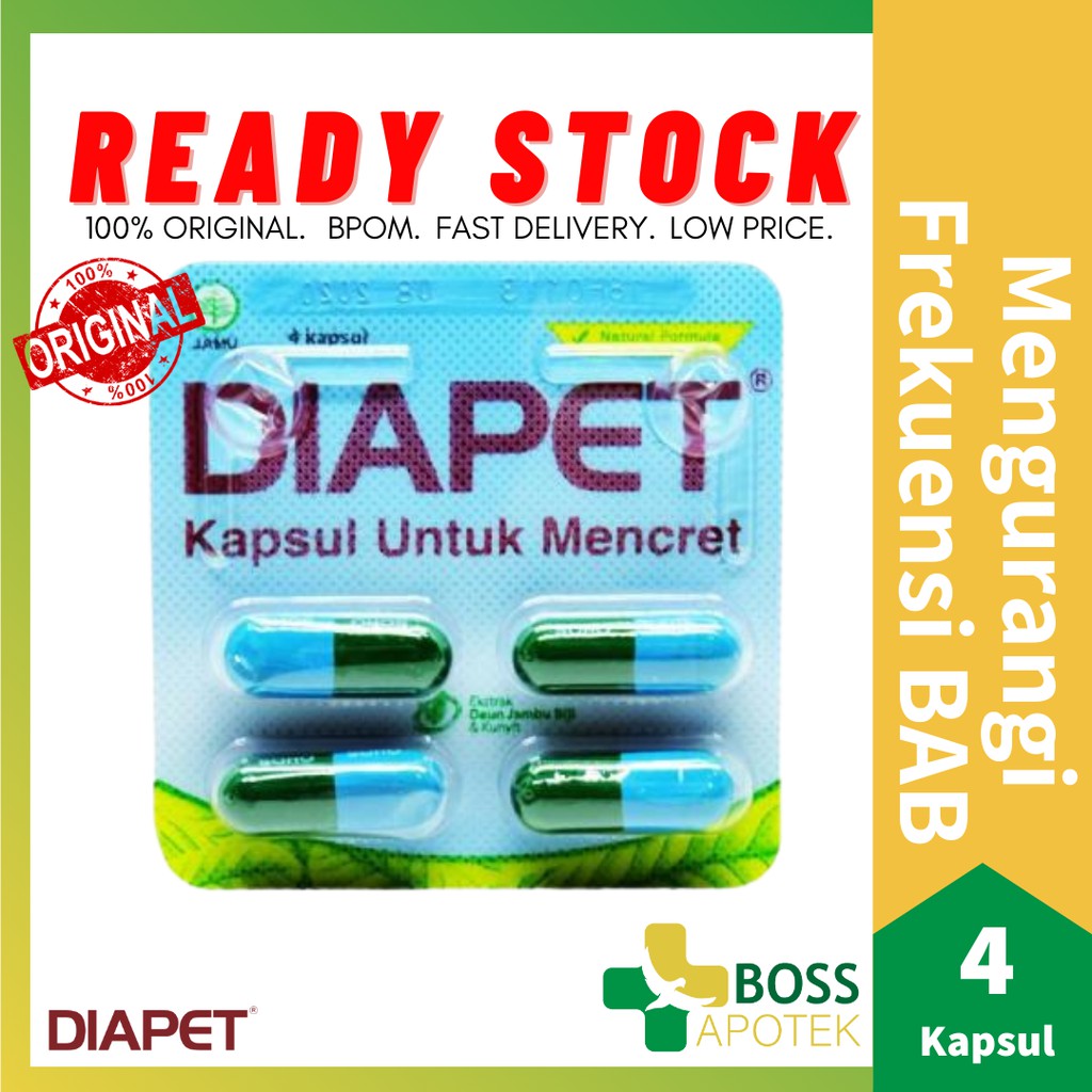 DIAPET 4 KAPSUL membantu mengurangi frekuensi buang air besar