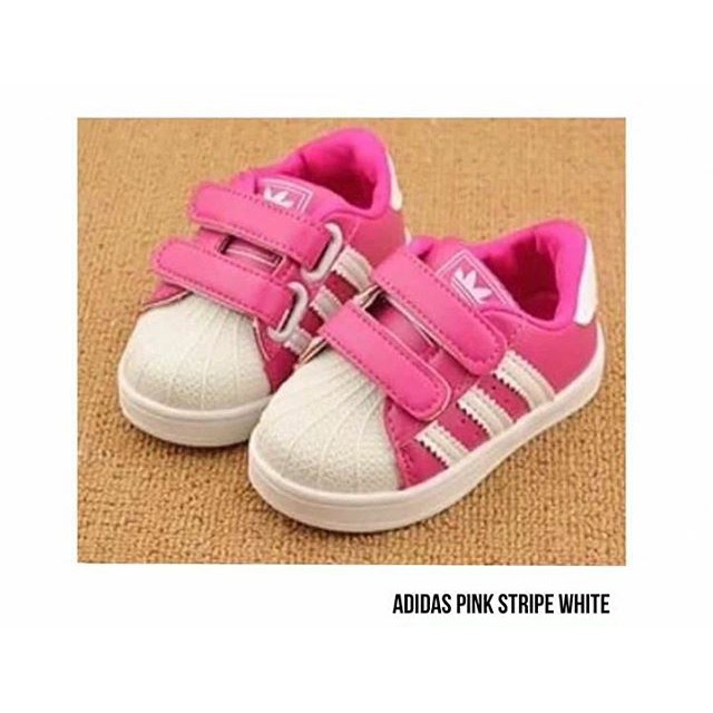 Adidas Pink Stripe White