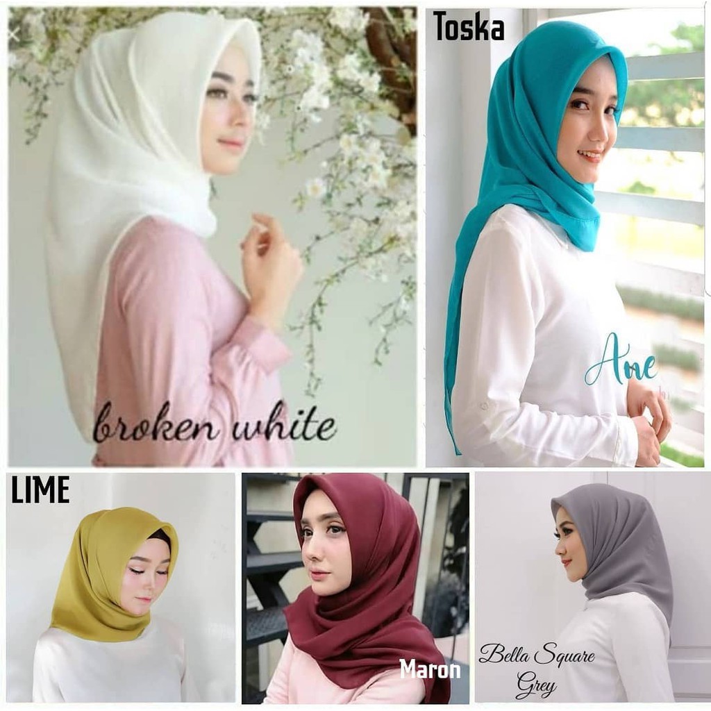 Hijab Segi Empat Bella Square Potton Shopee Indonesia