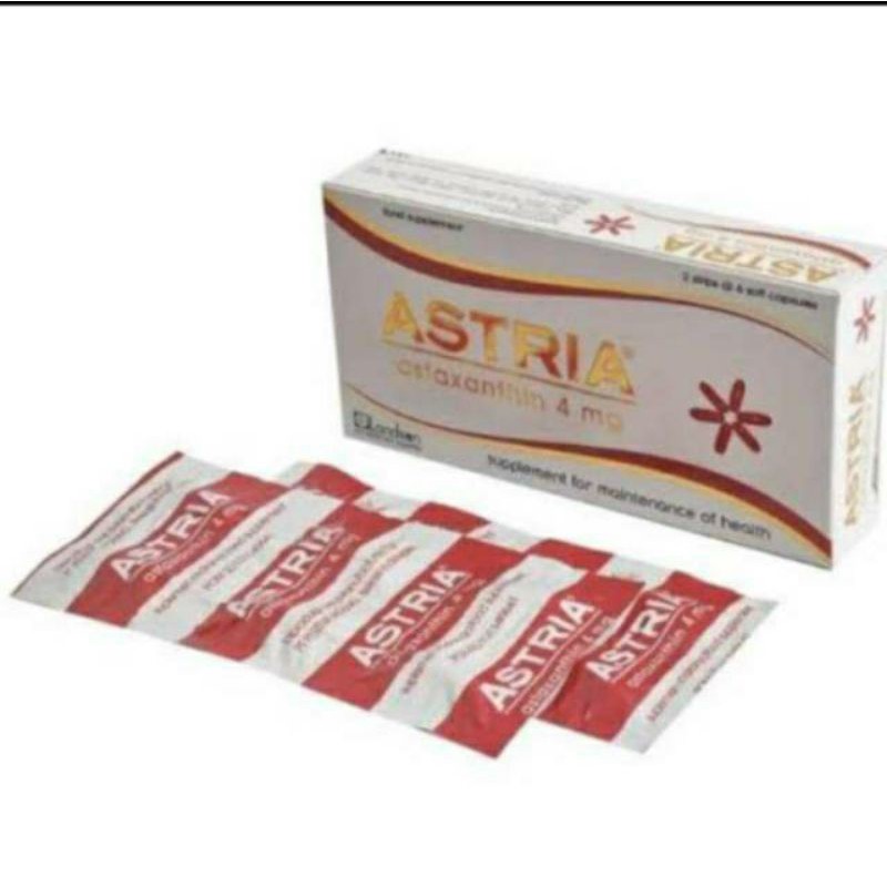 ASTRIA Antioksidan Asthaxanthin 4mg BOX isi 12 -JBB