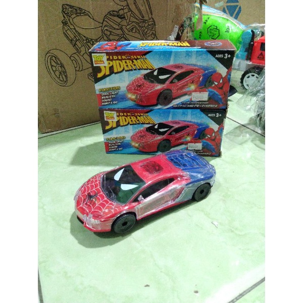 mobil batere spiderman lampu