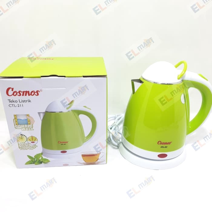 Kettle listrik 0,8L Cosmos CTL 211 / teko ceret elektrik CTL211 0,8 Liter Pemanas Air