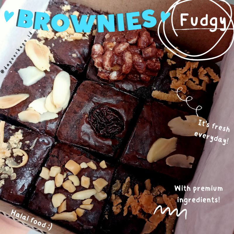

fudgy brownies/brownies sekat mini/topping mix