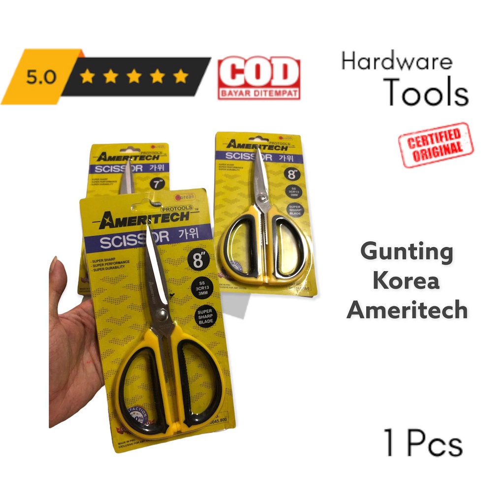 

1 Pc | GUNTING Kertas SERBA GUNA FINDER / KOREA AMERITECH / Sedang / Fiber / Scissors / Premium