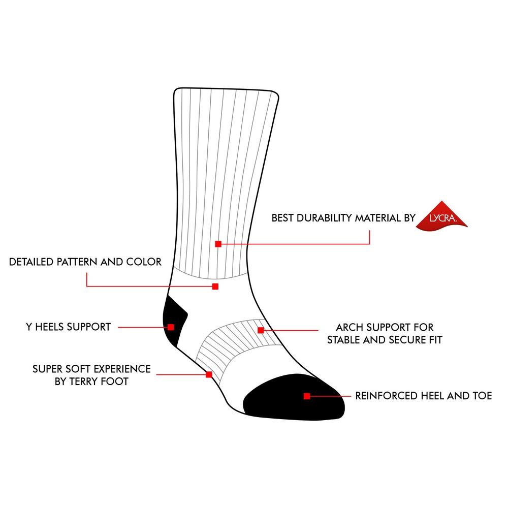 Staycool - Kaos Kaki Fashion Basic 2 Pitch Black