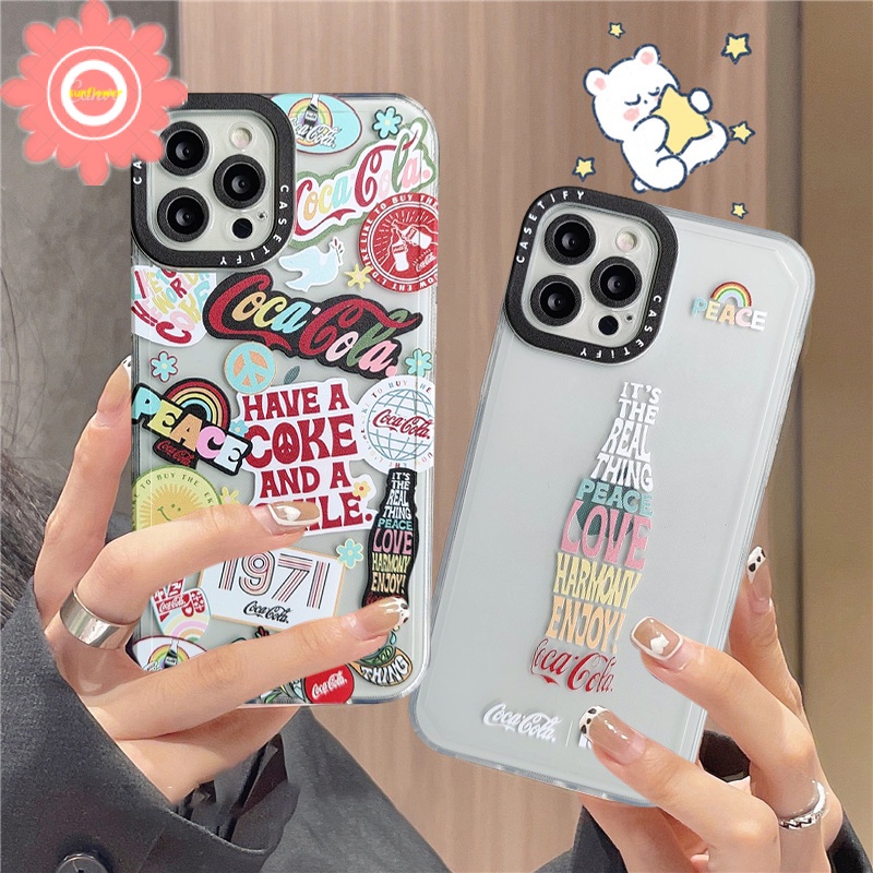 Soft Case Desain Coca Cola Untuk iPhone 6 6s 7 8 Plus X XS Max 11 12 13 Pro Max XR