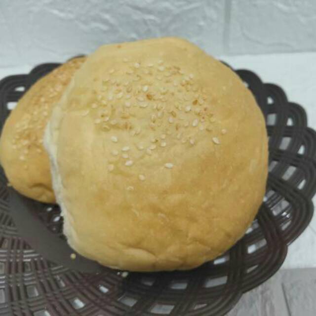 

Paket 8 Roti Burger Bun Wijen ukuran Besar Diameter 10-11 cm - 8 Roti Burger