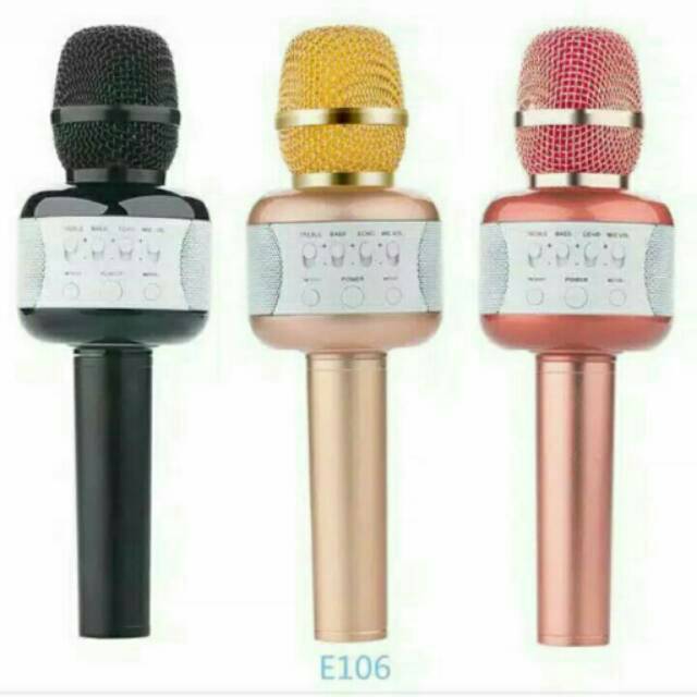 SALE E106 Mic portable speaker bluetooth karaoke wireless microphone ws858 e103 k088 q7 q9 ws878
