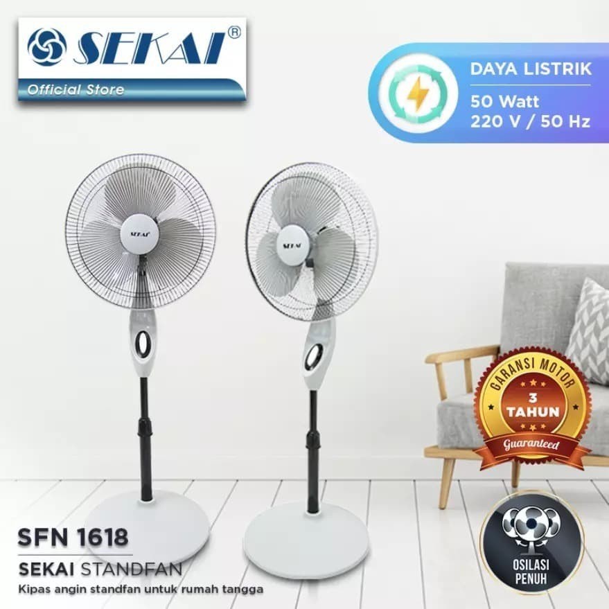 Kipas angin Berdiri SEKAI Stand Fan [16&quot;] SFN1618