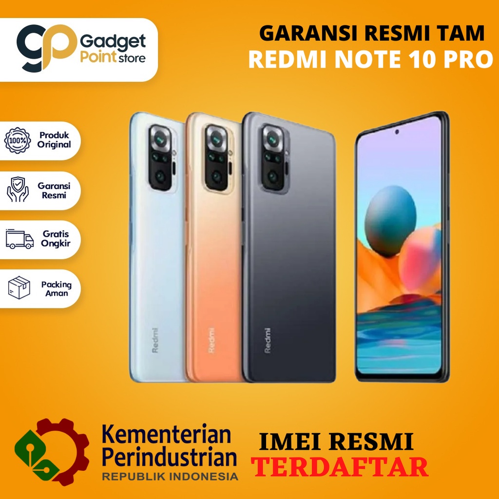 Jual Xiaomi Redmi Note 10 Pro 108MP 6/64 GB 6/128 GB 8/128 GB - Garansi ...