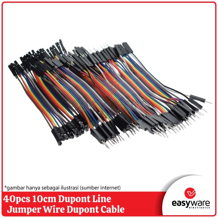 (40PCS) Kabel Jumper Male Female Cable Dupont 10cm isi 40pcs 2.54mm
