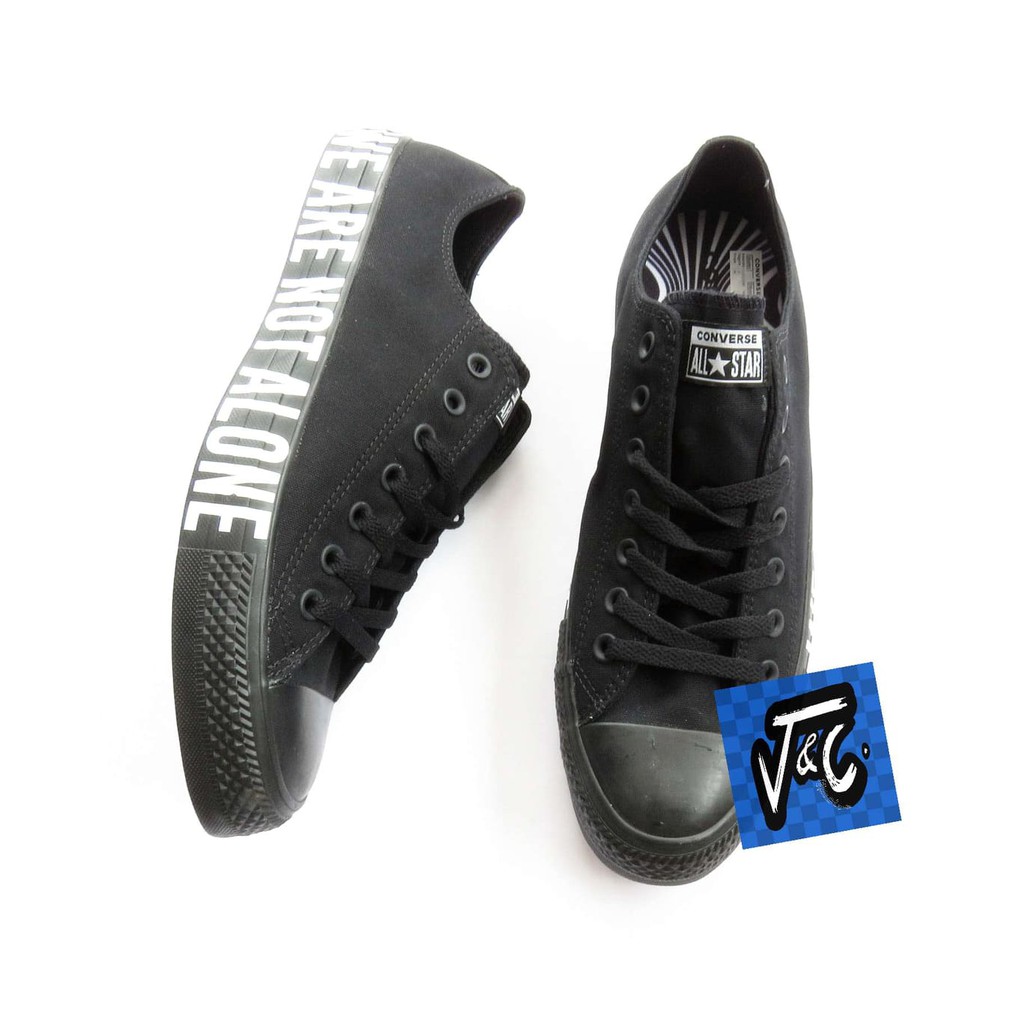 Sepatu Converse Chuck Taylor All Star We Are Not Alone Ox Black Murah