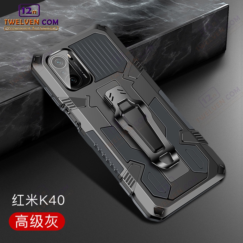 Case Shockproof Xiaomi Poco F3 Armor Hardcase Stand Clip