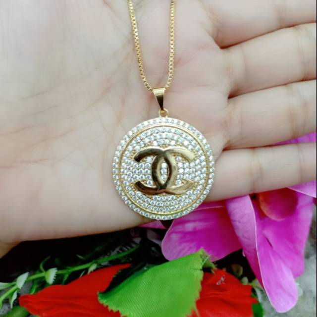 Xuping  kalung liontin bulat 02