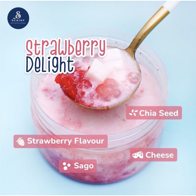 

strawberry delight sago milk cheese