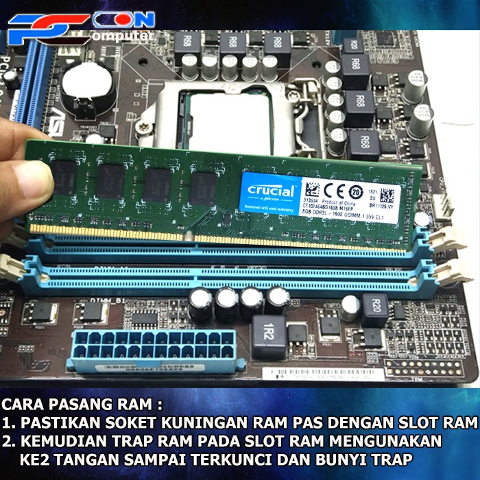 RAM MEMORY LONGDIM PC DDR3 8GB PC-12800 CRUCIAL