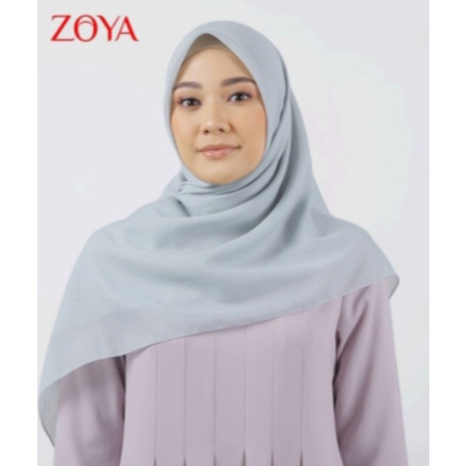 kerudung segi empat polos Calista plain dari zoya