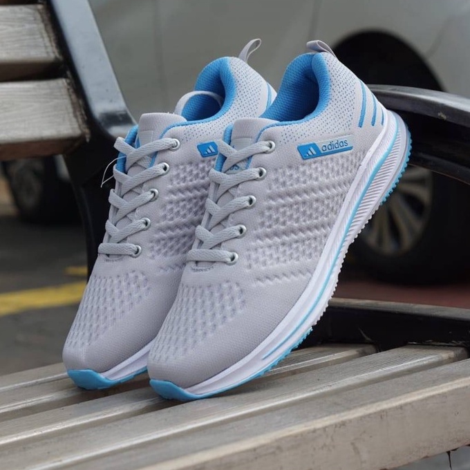 Sepatu sneakers wanita / Adidas / Sepatu lari / Sepatu running / Sepatu sport / Sepatu senam / Sepatu putih wanita / Original / Import / Premium / Murah / Terbaru-ADS BIRU