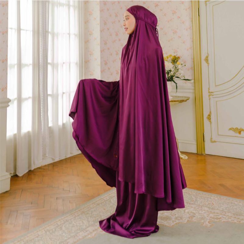 Hijabelline.co - Mukena Silk premium | Prayer set 2 in 1 armany silk