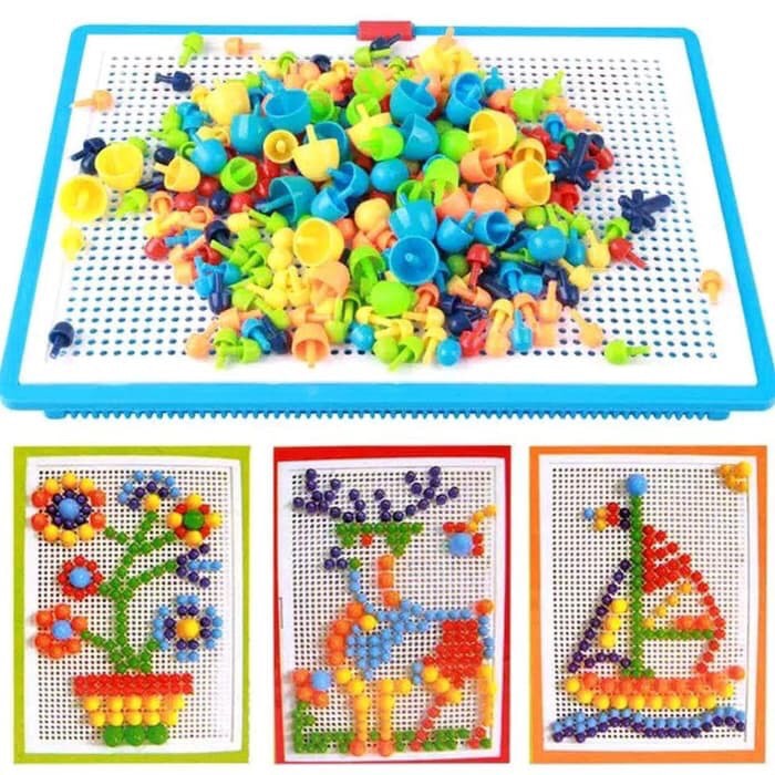 MOMBABY1 Kado Mainan Anak Creative Mosaic / Mainan Puzzle anak Creative Mosaic