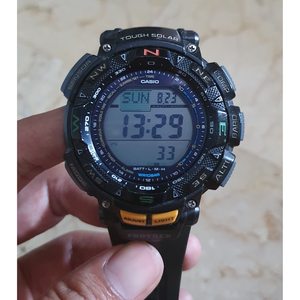 Jam Tangan CASIO PROTREK PRG-240-1DR Tough Solar Prelove Bekas