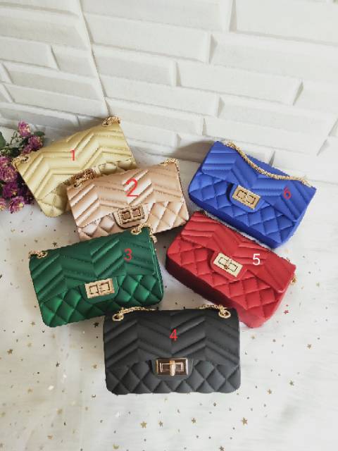 Hot sele tas jelly matte maxi bag wanita kecil tas murah tas selempang import jelly bag