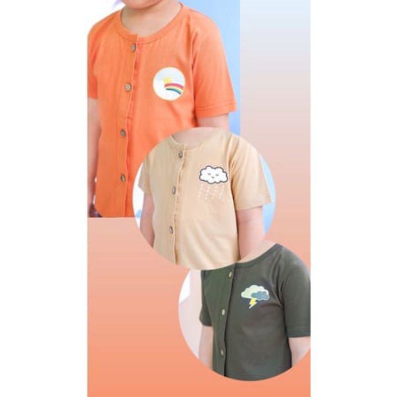 Setelan Cloud Starkids Unisex Size 2345Y / Setelan  Anak Bahan Kaos Katun Combed30S