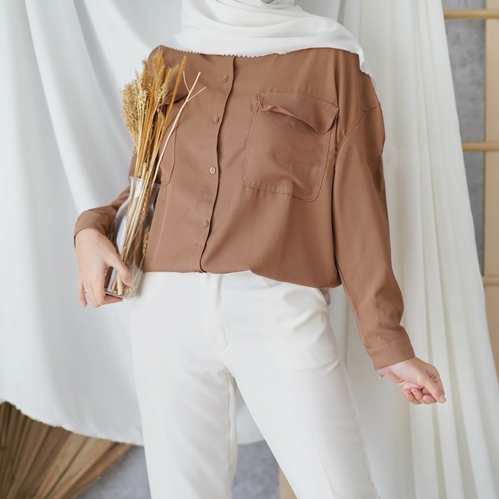 BEFAST - Kemeja BLENDA Wanita OOTD Pakaian Kerja Kemeja / Kemeja Shino / Kemaja Casual / Kemeja Lengan Panjang Wanita / Kemeja Polos Formal / Kemeja Kekinian Terlaris