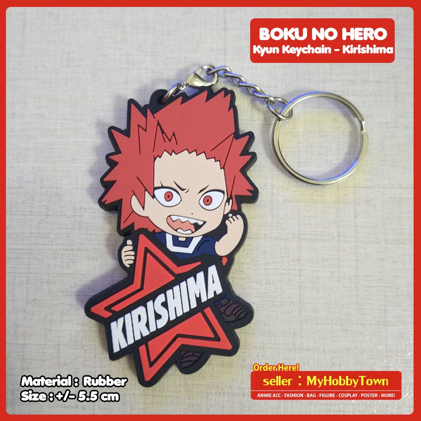 Gantungan Kunci Karet Anime Boku no Hero Academia Kirishima Kyun