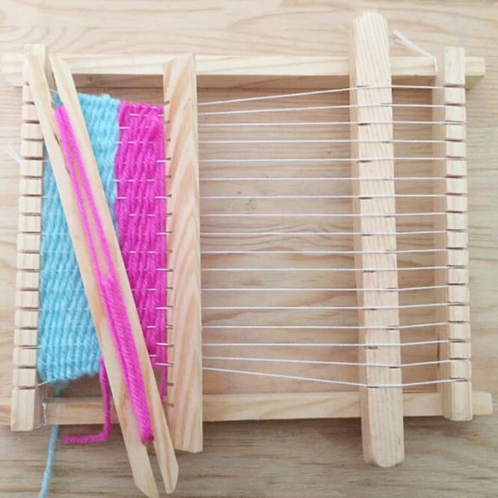 Children Traditional Wooden Weaving Loom - Alat Menganyam untuk Anak