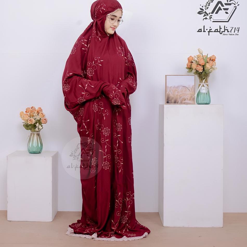 Telah Hadir.. Mukena terusan dewasa jumbo bordir gracella mukena terusan rayon mukena lajuran dewasa