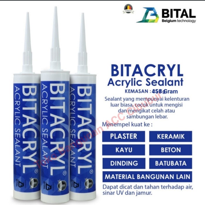 

Bitacryl Acrylic Sealent 450 Gram Lem Acrylic Sealant - Hitam
