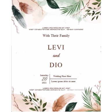 Video Undangan Digital Pernikahan  Undangan Digital Unik Rustic Elegan DCW04