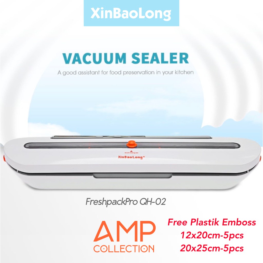 [ Dijamin ORi ] FreshpackPro QH-02 XinBaoLong Portable Food Vacuum Sealer Mesin Vacum Vakum Makanan