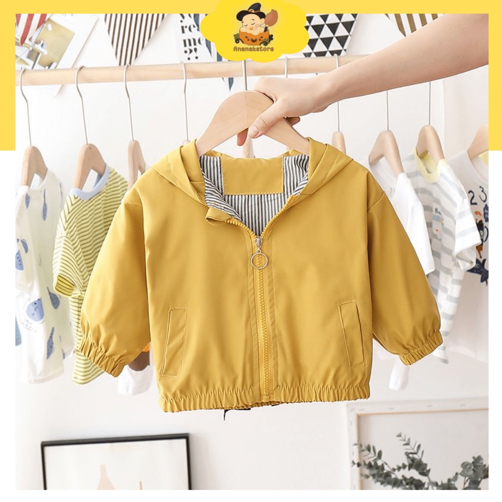 Ananakstore - Setelan jaket premium Putih &amp; Kuning 0-5 tahun / Baju baby lucu Anak Unisex