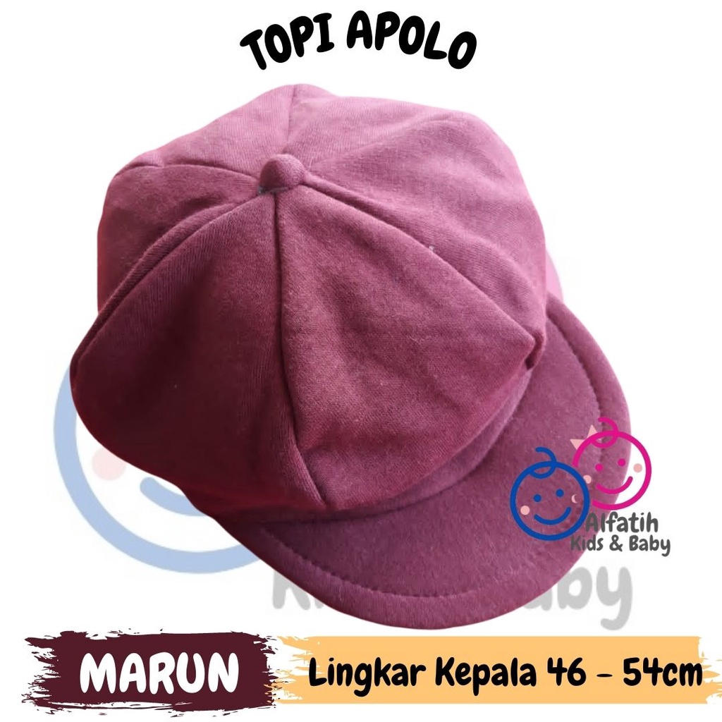 TOPI APOLO ANAK / TOPI ANAK APOLO LAKI LAKI PEREMPUAN 3 bulan - 4 TAHUN