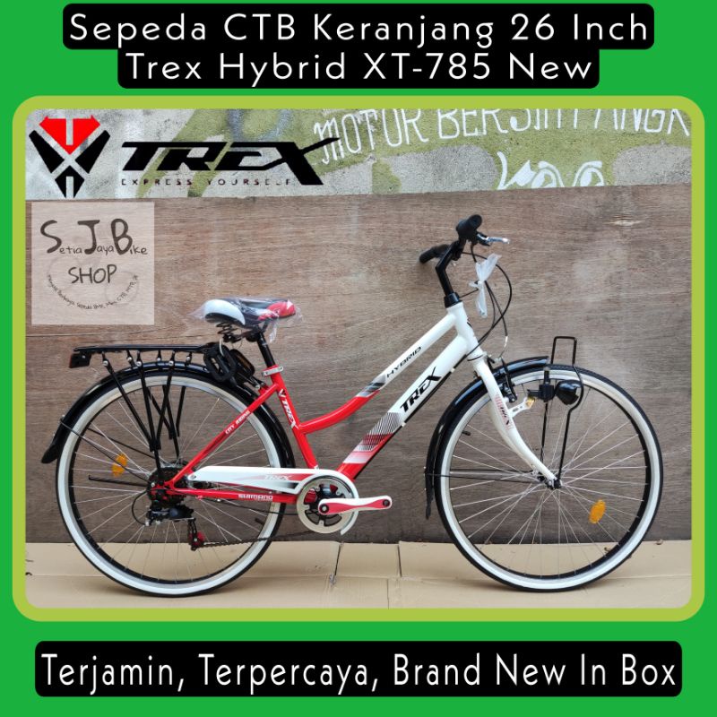 Sepeda CTB Keranjang 26 Inch TREX HYBIRD XT-785 New Steel Hi-Ten 7 Speed